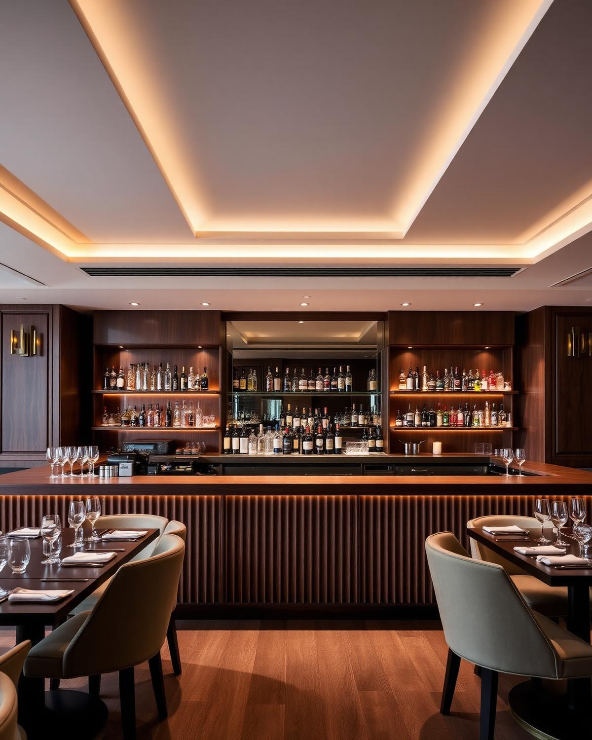Walnut bar & backbar