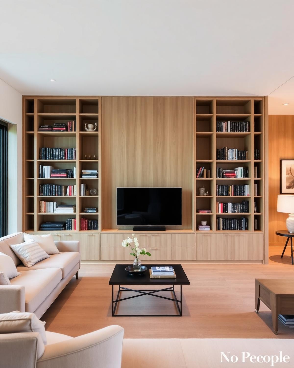 Library built-in wall